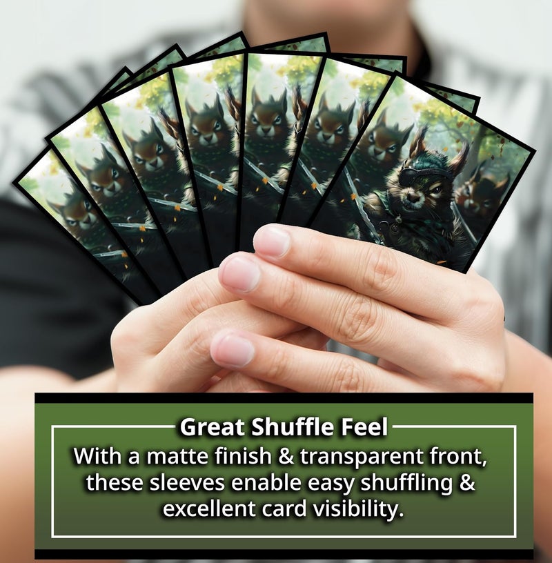 Digital Sorcery Studio Squirrel General Card Game Sleeves - 100 Pack - Compatible with MTG and Other TCGs - Perfect for MTG Chatterfang Decks and Hazel of The Rootbloom Decks - Image 2
